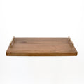 XL solid walnut charcuterie and cutting board with champagne bronze handles