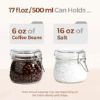 Small round glass jar with wide mouth filled with dried herbs