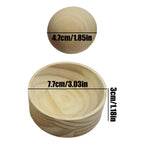 Wooden dumpling wrapper press measurements: cup 7.7 cm wide and 3 cm tall, ball 4.7 cm, Serein Home